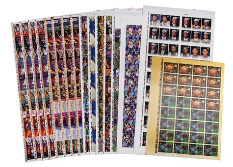 1995/96 Skybox Basketball Uncut Card Sheets Collection (16 Different) (1448 Cards) Including Michael Jordan!